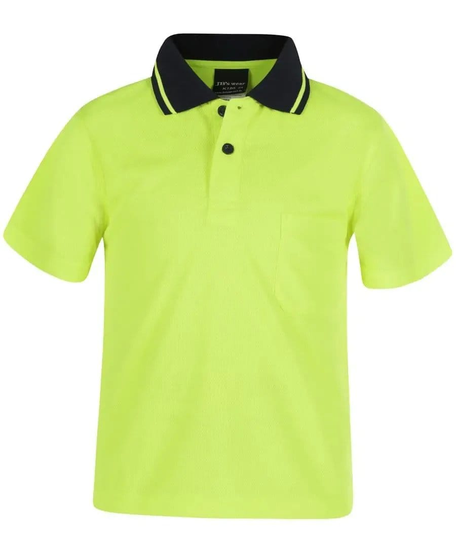 Jb's Workwear Adults Hi-Vis Non-Cuff Traditional Polo Shirt 6HVNC